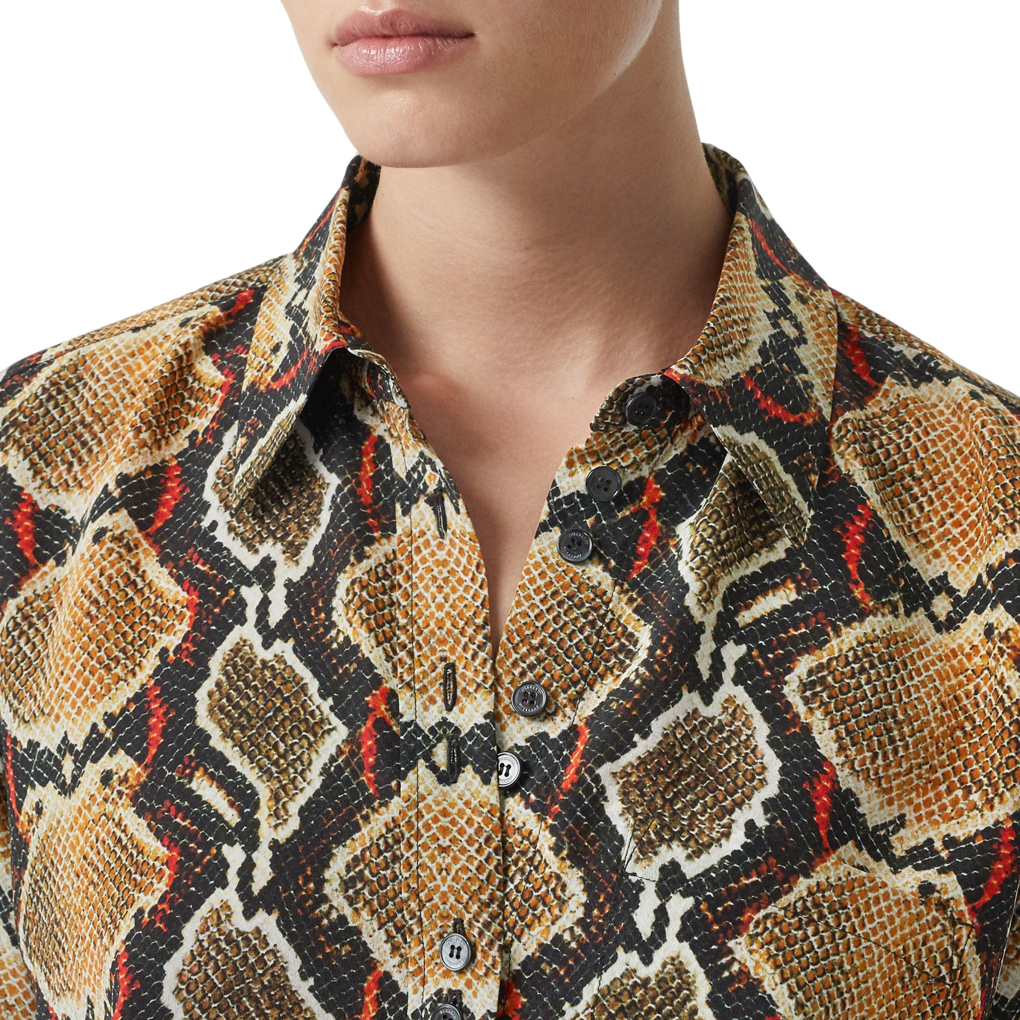 SOFT COCOA IP PTTN Chemise en soie à imprimé python