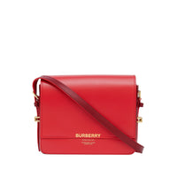 Petit sac grace en cuir bicolore - Rouge vif & bourgogne