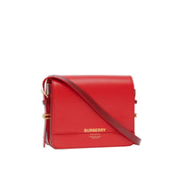 Petit sac grace en cuir bicolore - Rouge vif & bourgogne