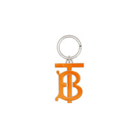Porte-clés plaqué palladium monogram - Orange vif