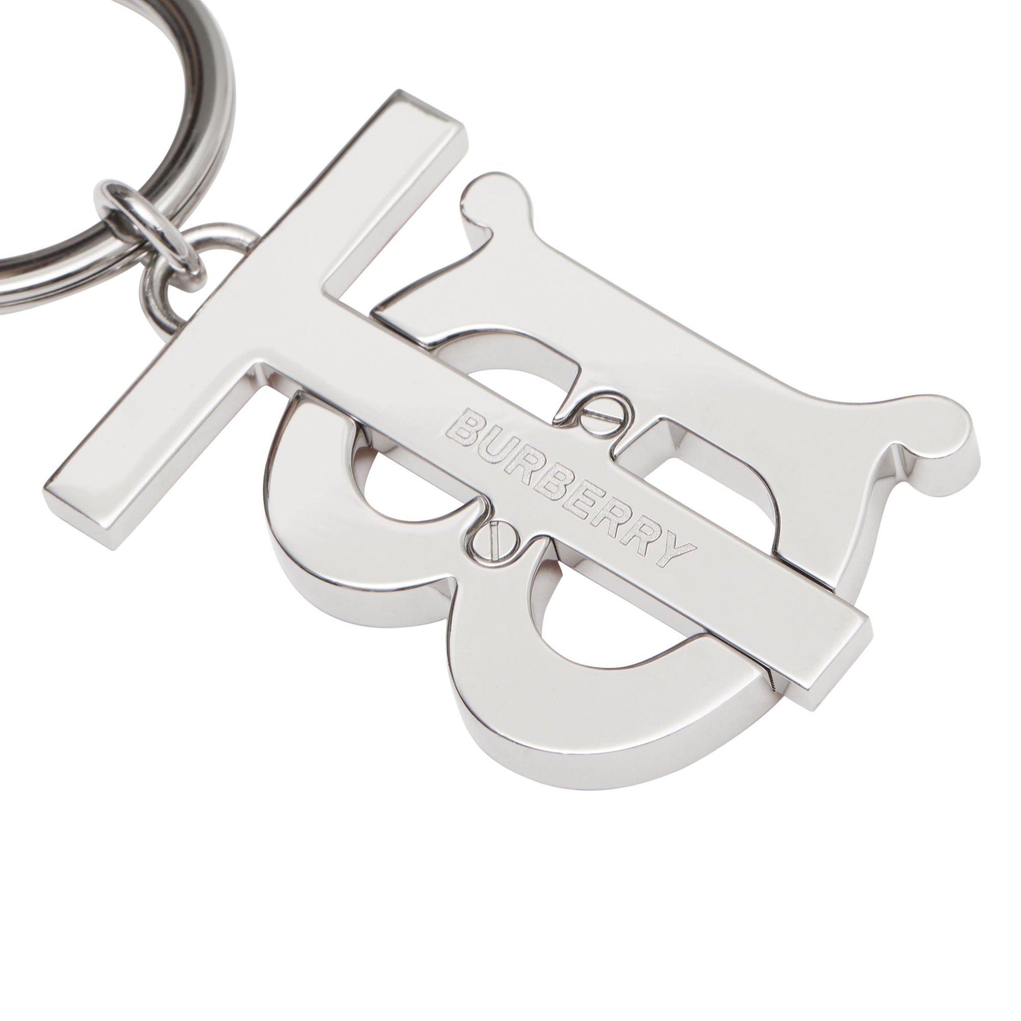 Porte-clés plaqué palladium monogram - Orange vif
