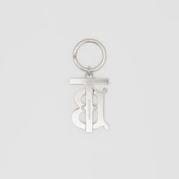 Porte-clés plaqué palladium monogram - Orange vif