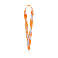 Dragonne avec logo en jacquard - Baby blue & orange vif
