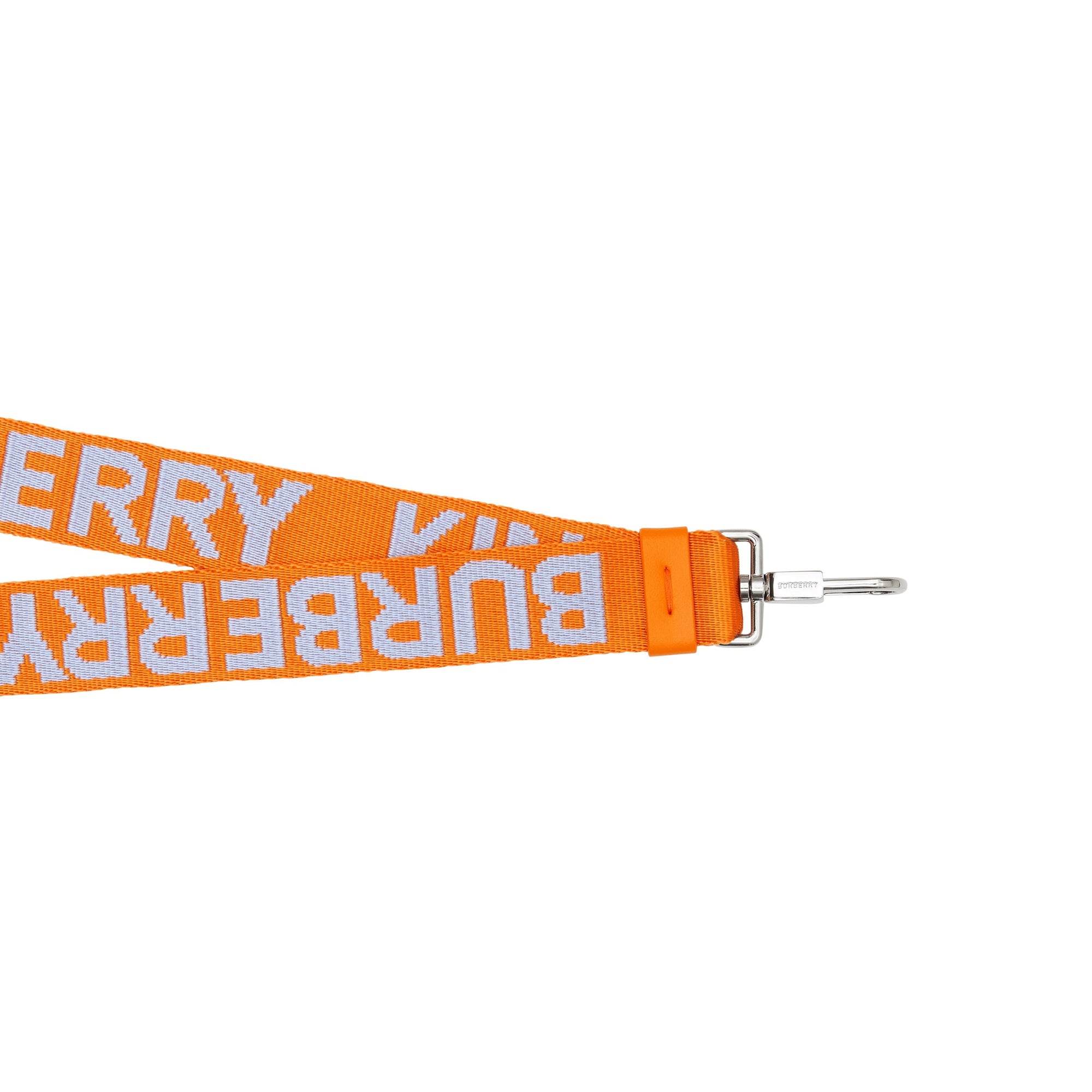 Dragonne avec logo en jacquard - Baby blue & orange vif