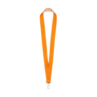 Dragonne avec logo en jacquard - Baby blue & orange vif