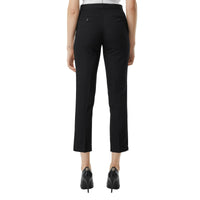 BLACK Pantalon tailleur en laine à bandes latérales