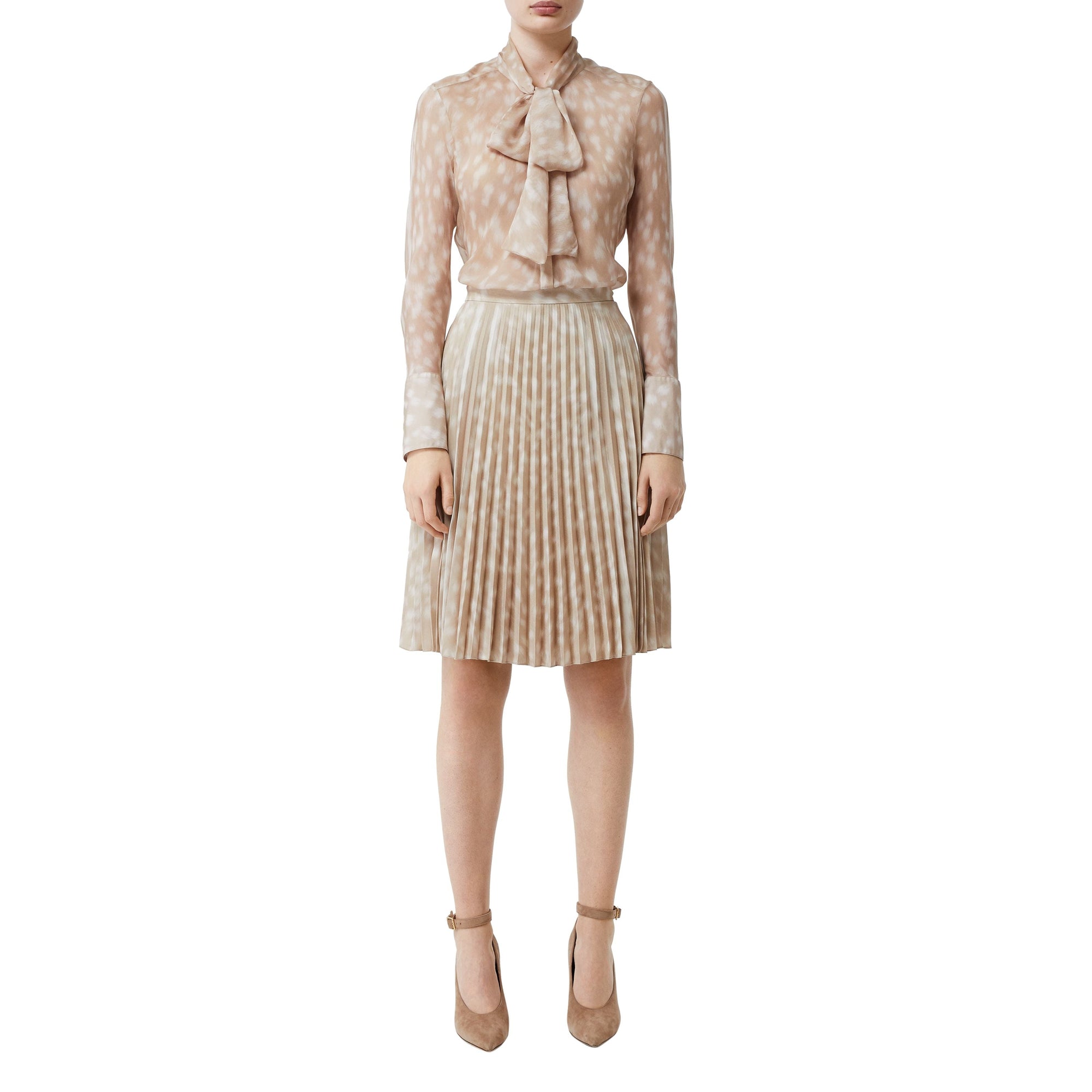 SOFT FAWN IP PTTN Jupe plissée à imprimé daim