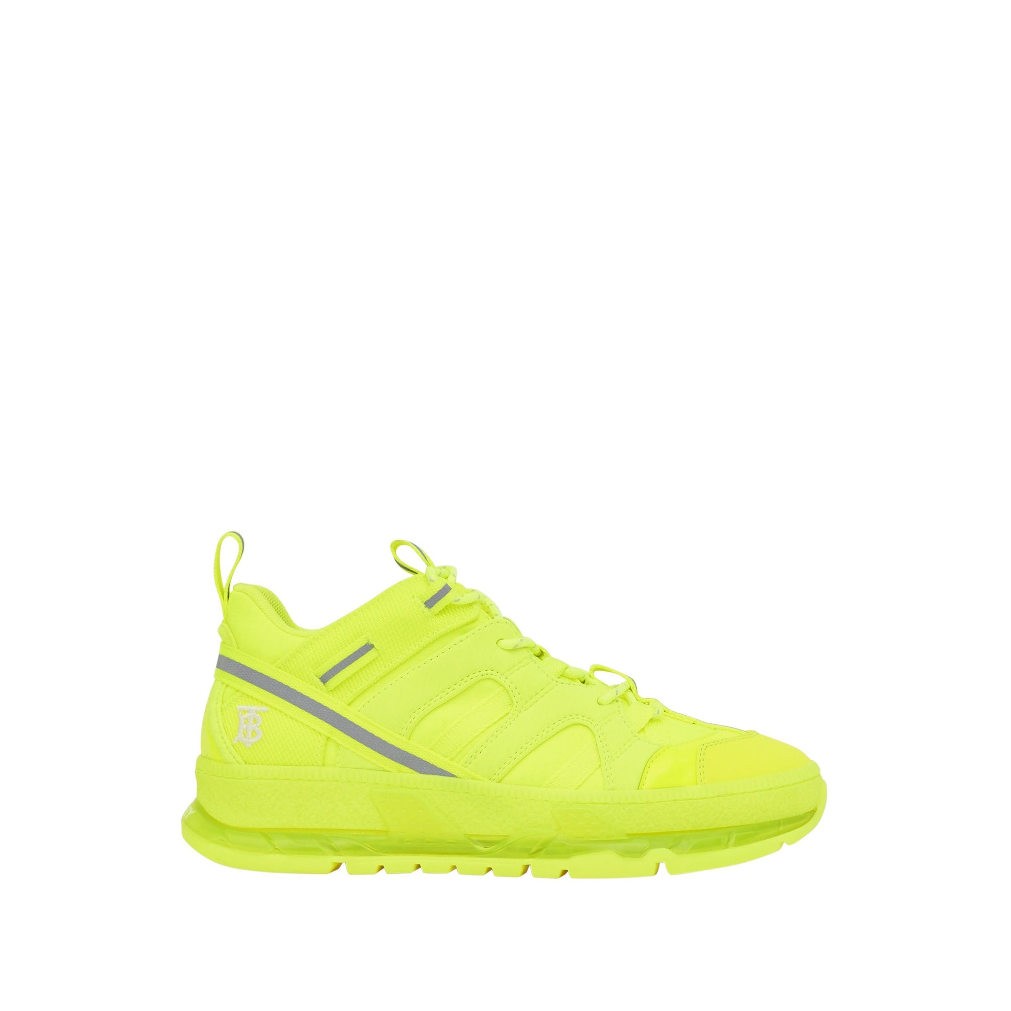 Sneakers union en nylon et coton - Jaune fluo