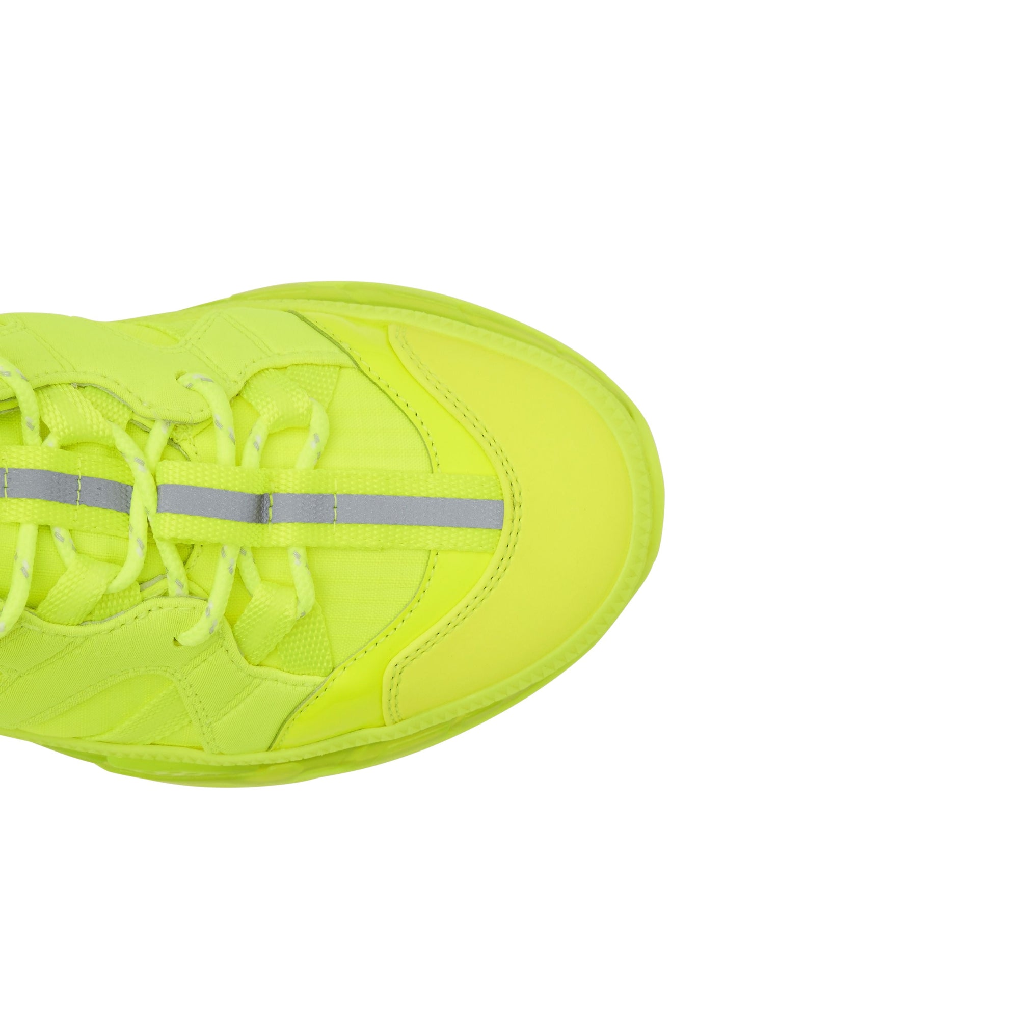 Sneakers union en nylon et coton - Jaune fluo