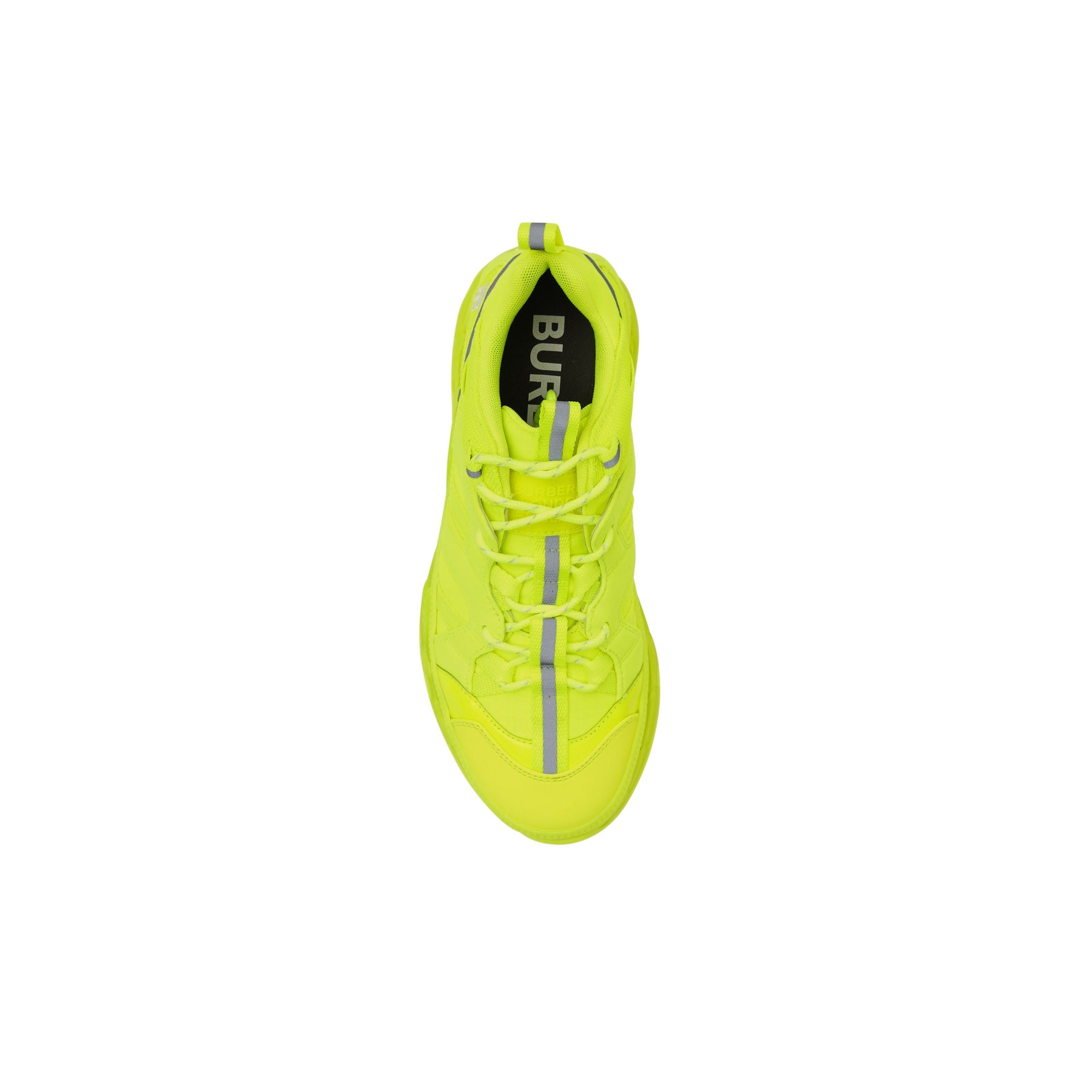 Sneakers union en nylon et coton - Jaune fluo