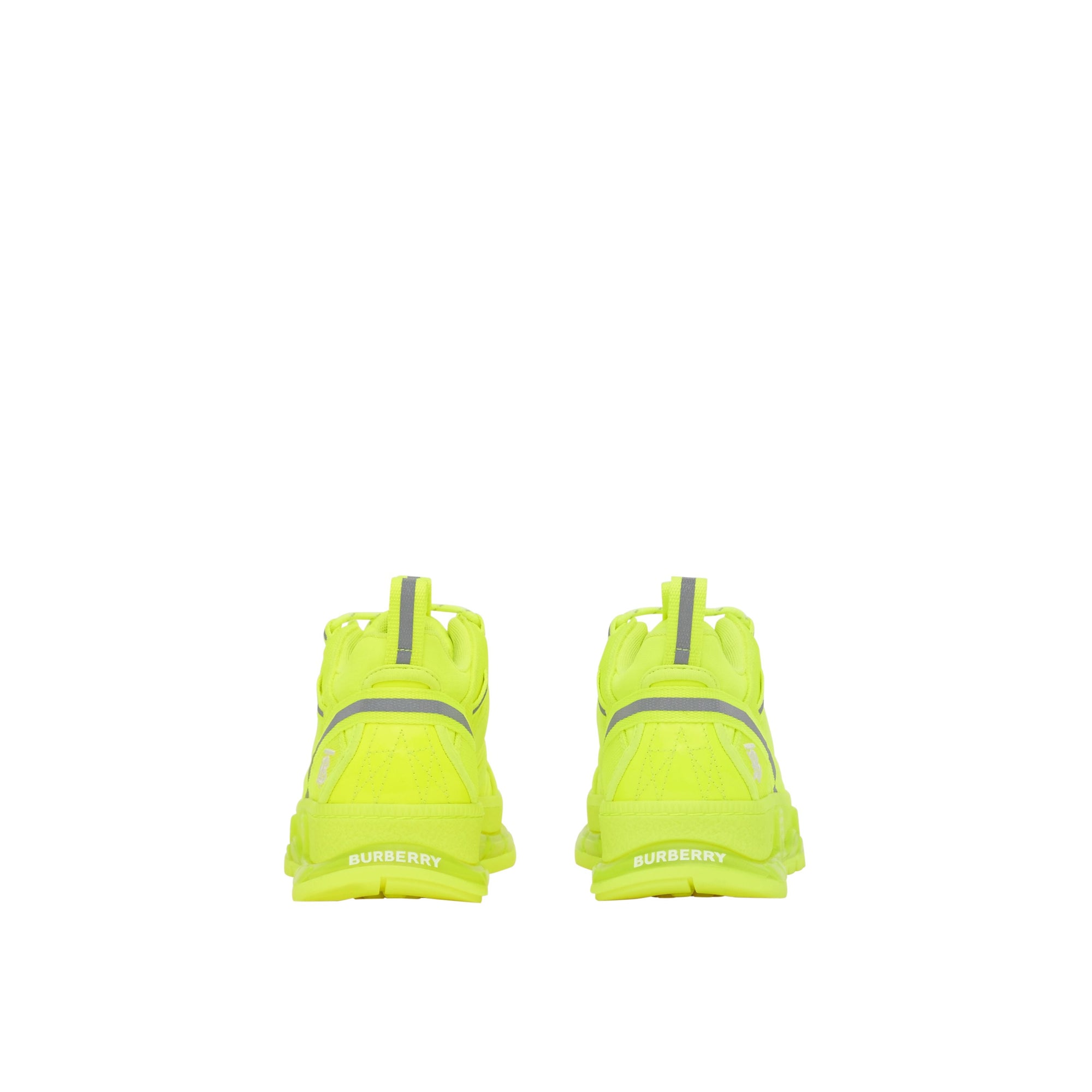 Sneakers union en nylon et coton - Jaune fluo