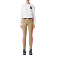 WHITE Haut à manches longues en coton Monogram
