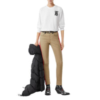 WHITE Haut à manches longues en coton Monogram