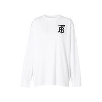 WHITE Haut à manches longues en coton Monogram