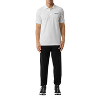 WHITE Polo oversize en piqué de coton avec coordonnées géographiques