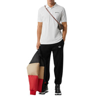 WHITE Polo oversize en piqué de coton avec coordonnées géographiques