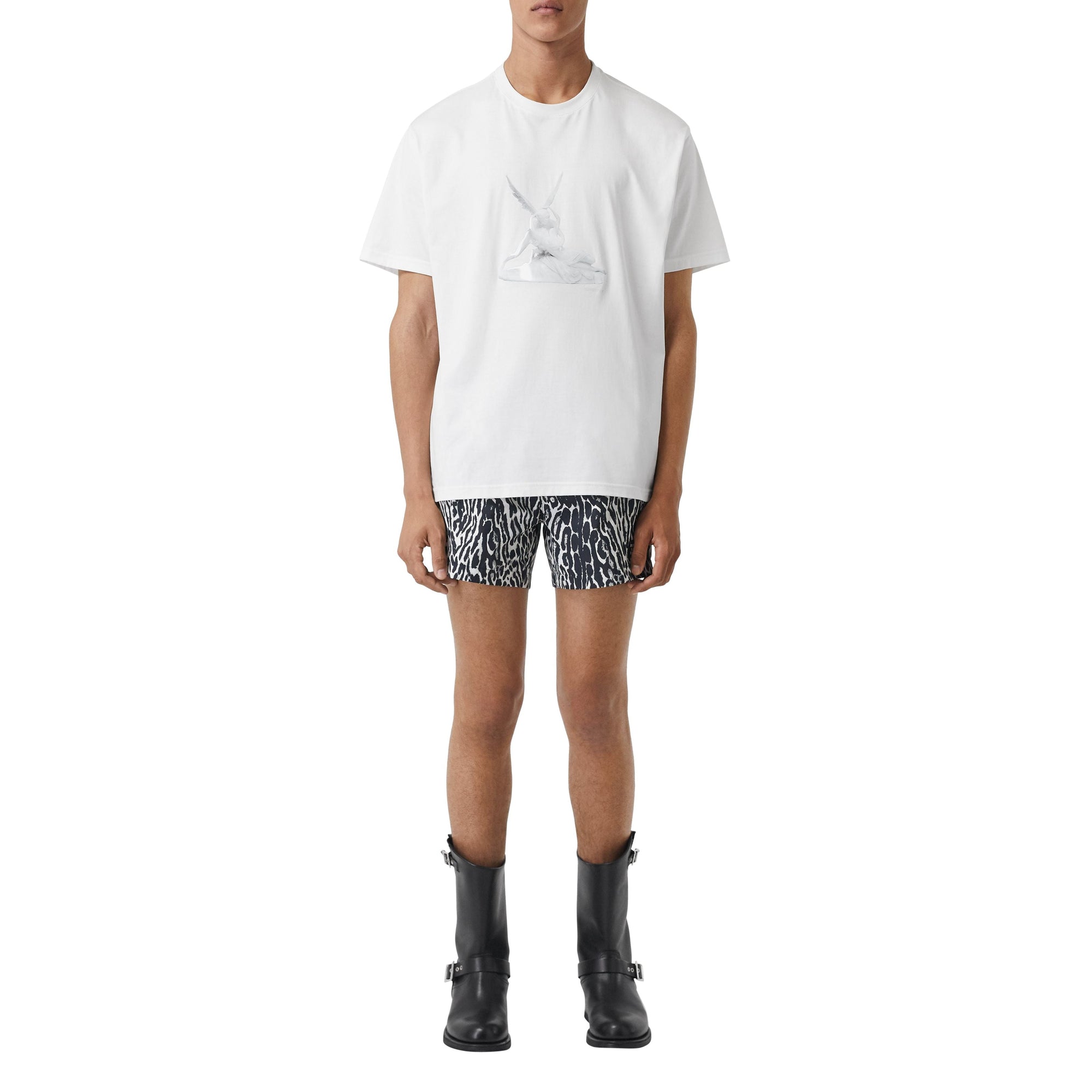 WHITE T-shirt oversize en coton à imprimé Cupidon