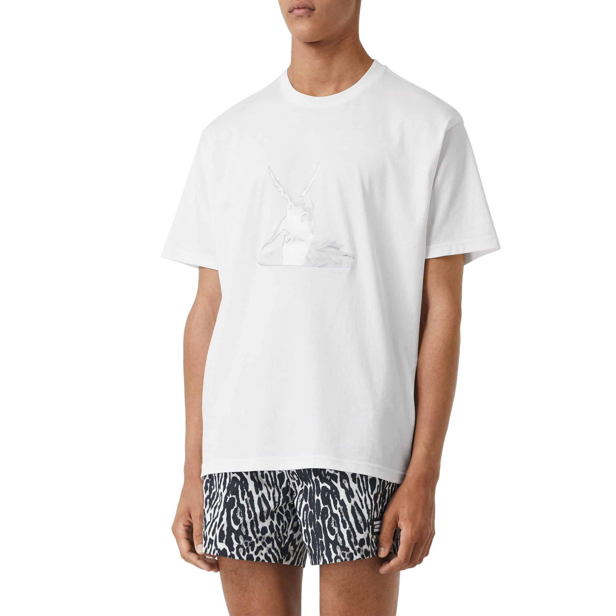 WHITE T-shirt oversize en coton à imprimé Cupidon