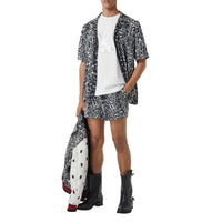 T-shirt oversize en coton à imprimé cupidon - Blanc