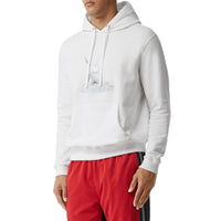 Sweat-shirt à capuche oversize en coton à imprimé cupidon - Blanc