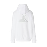 Sweat-shirt à capuche oversize en coton à imprimé cupidon - Blanc