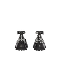 Sandales en cuir avec ornements - Noir