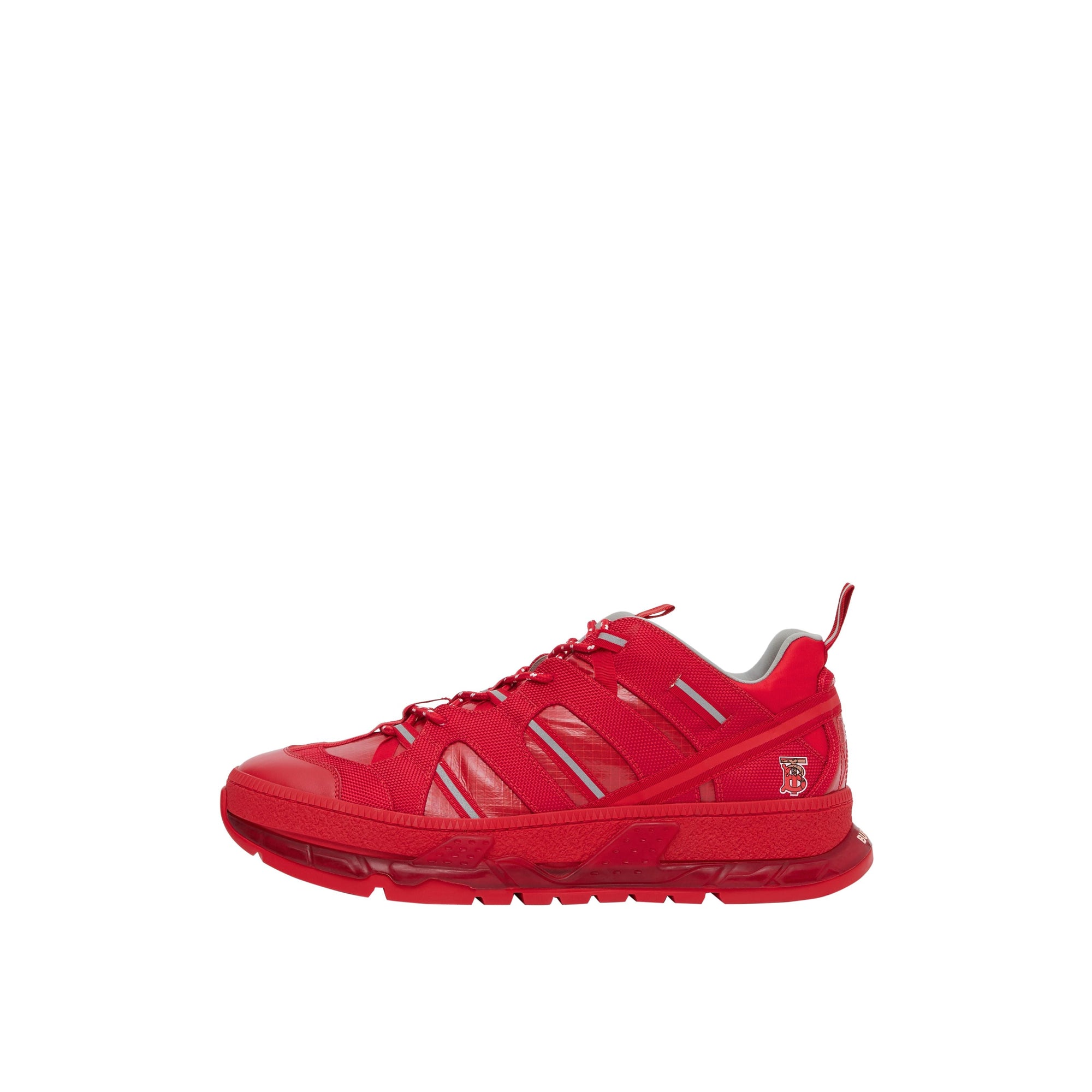 Sneakers union en nylon et cuir - Rouge vif