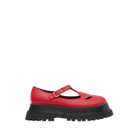 Salomés en cuir - Rouge