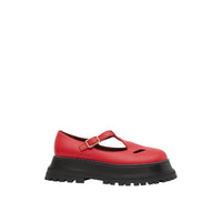 Salomés en cuir - Rouge