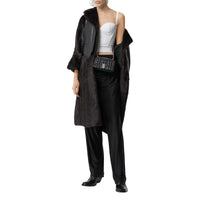 BLACK Pantalon en jersey à double ceinture