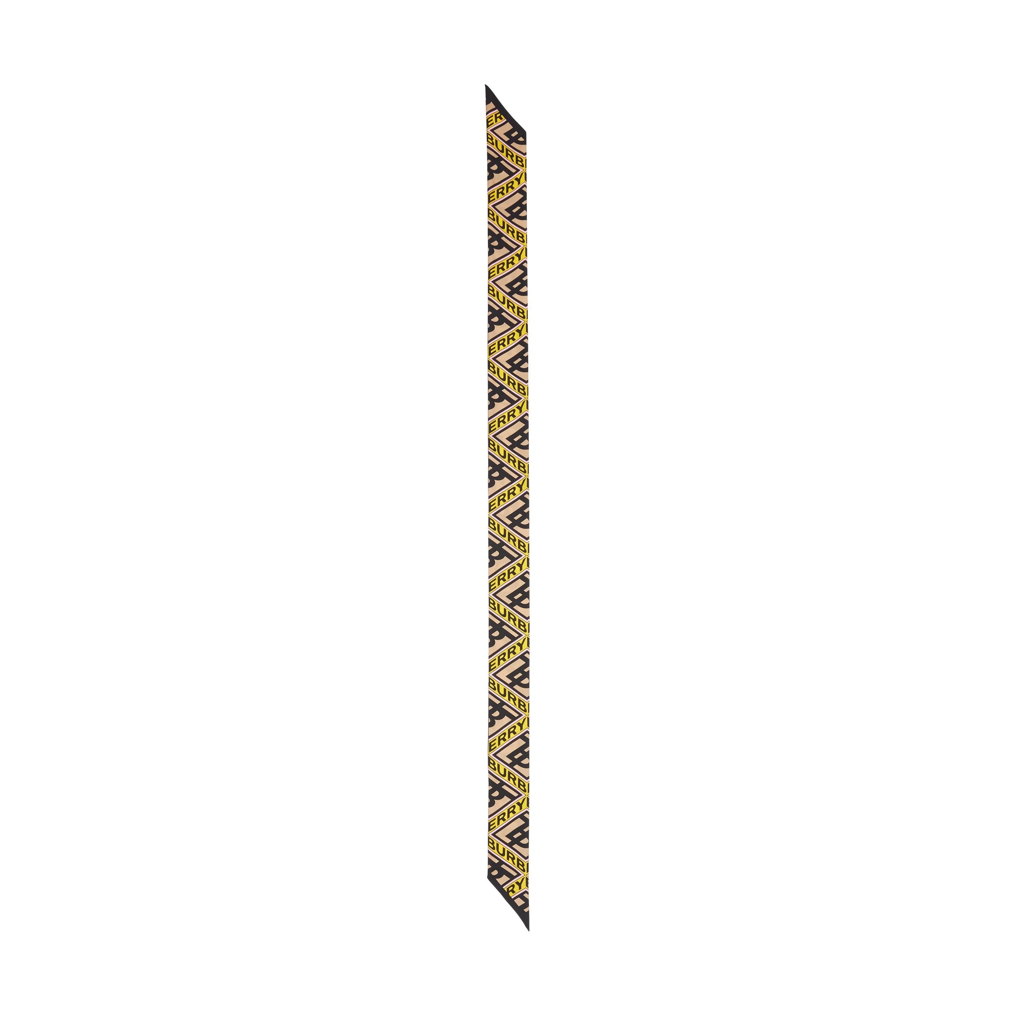 Foulard ultrafin en soie à logo - Jaune Canari
