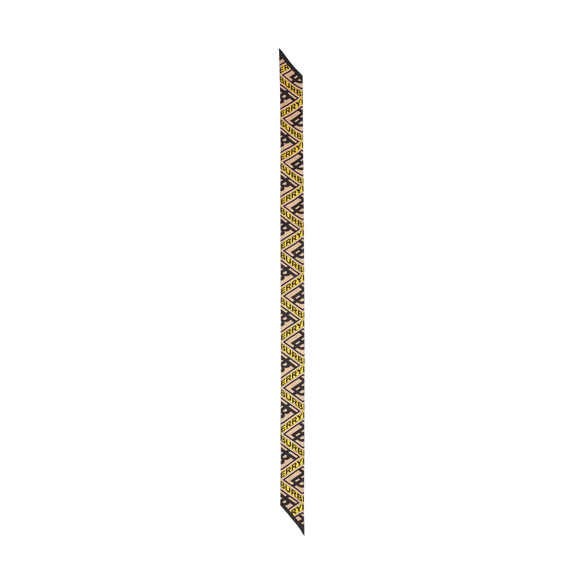 Foulard ultrafin en soie à logo - Jaune canari