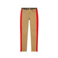 Jean skinny en denim japonais avec imprimé léopard - Olive intense