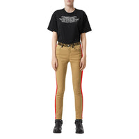 Jean skinny en denim japonais avec imprimé léopard - Olive intense