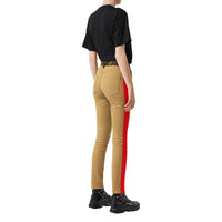 Jean skinny en denim japonais avec imprimé léopard - Olive intense