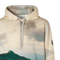 Sweat-shirt à capuche en coton à imprimé marin avec bandes - Bleu canard intense