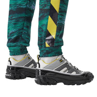DEEP TEAL IP PTTN Pantalon de survêtement en coton à imprimé marin avec bandes