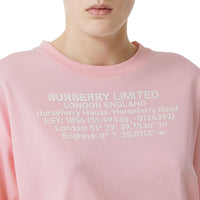 CANDY PINK Haut oversize à manches longues en coton avec coordonnées géographiques