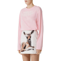 CANDY PINK Haut oversize à manches longues en coton avec coordonnées géographiques