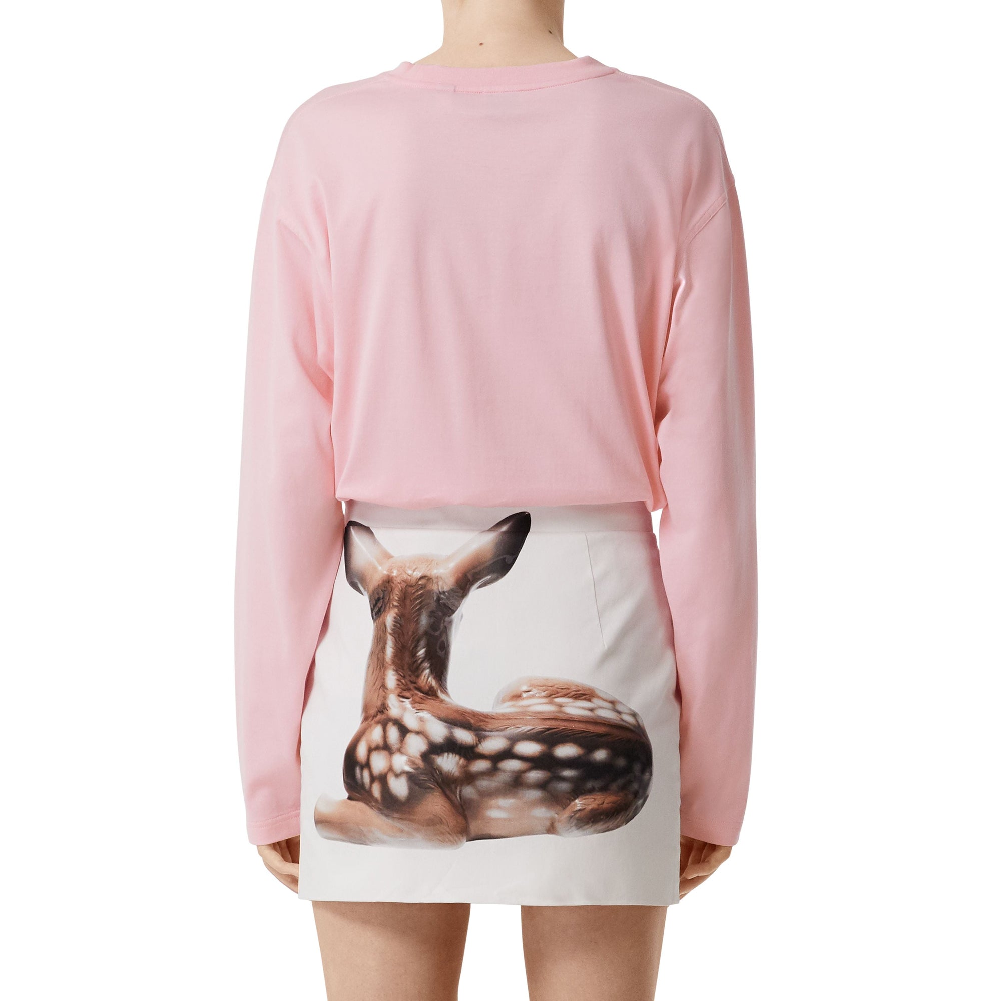 CANDY PINK Haut oversize à manches longues en coton avec coordonnées géographiques
