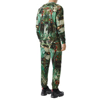 Pantalon de survêtement en jersey à imprimé sous-marin - Vert céladon
