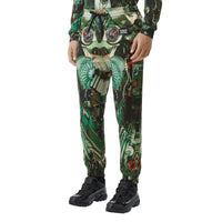 Pantalon de survêtement en jersey à imprimé sous-marin - Vert céladon