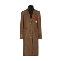 BROWN Manteau habillé check et pied de poule façon haut de survêtement