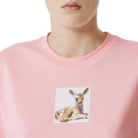 CANDY PINK T-shirt en coton à imprimé daim