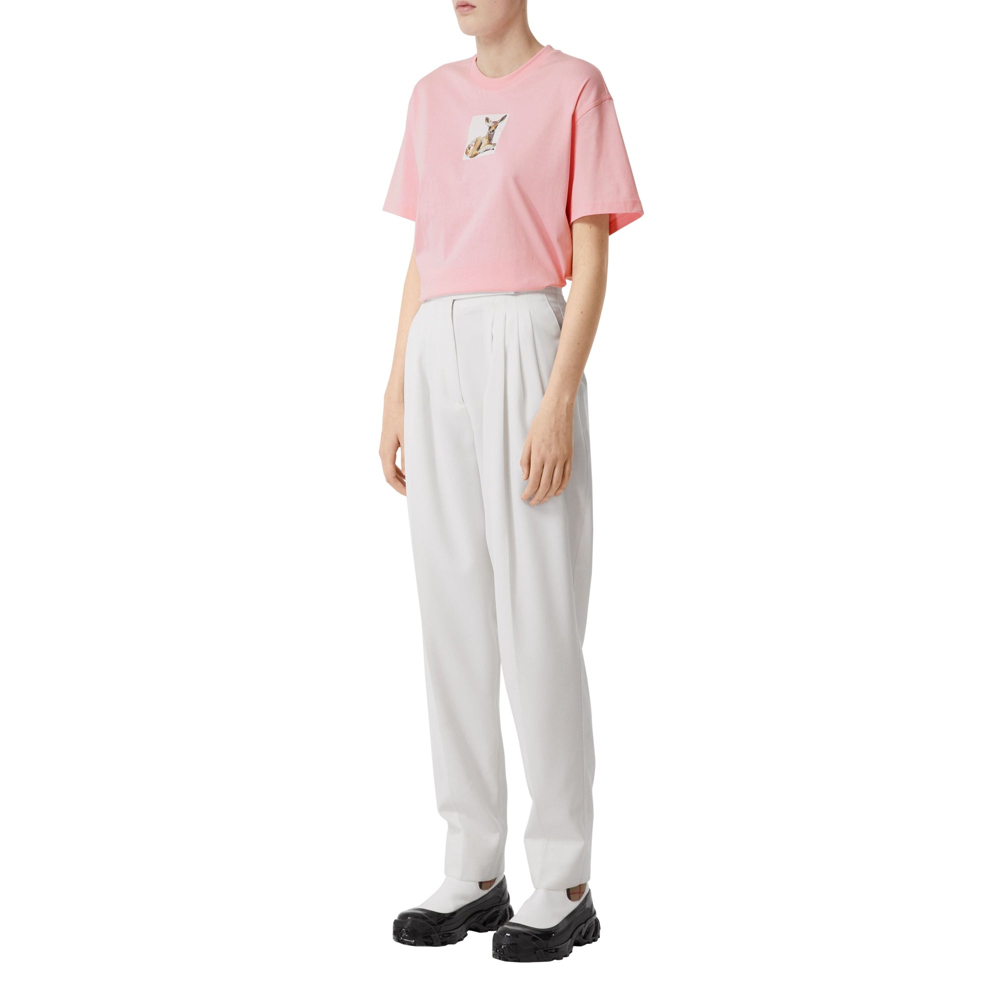 CANDY PINK T-shirt en coton à imprimé daim