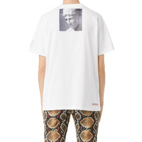 WHITE T-shirt oversize en coton à imprimé montage