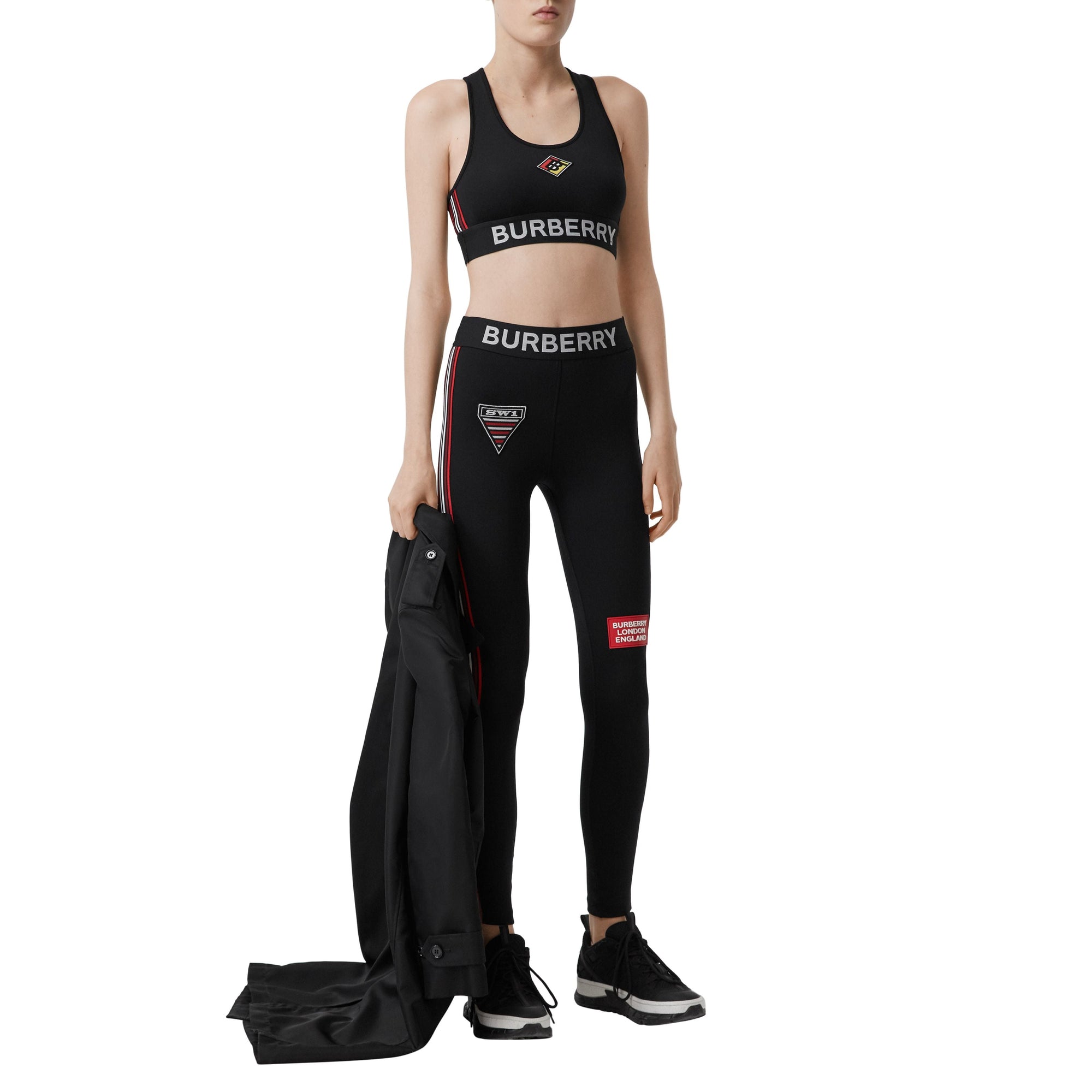 BLACK Legging en jersey stretch avec logo