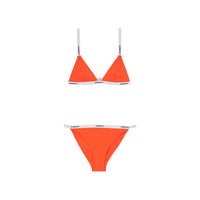 Bikini triangle avec bande à logo - Papaye