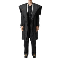 BLACK Manteau portefeuille en soie mélangée avec détail façon cape