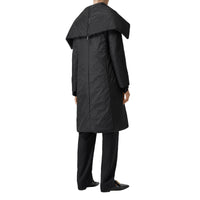 BLACK Manteau portefeuille en soie mélangée avec détail façon cape